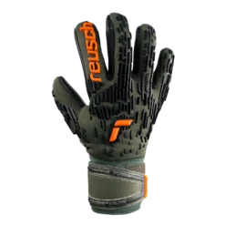 Reusch - JUNIOR Attrakt Freegel Silver Finger Support Green -Soccer Sale Shop 53720305555 3