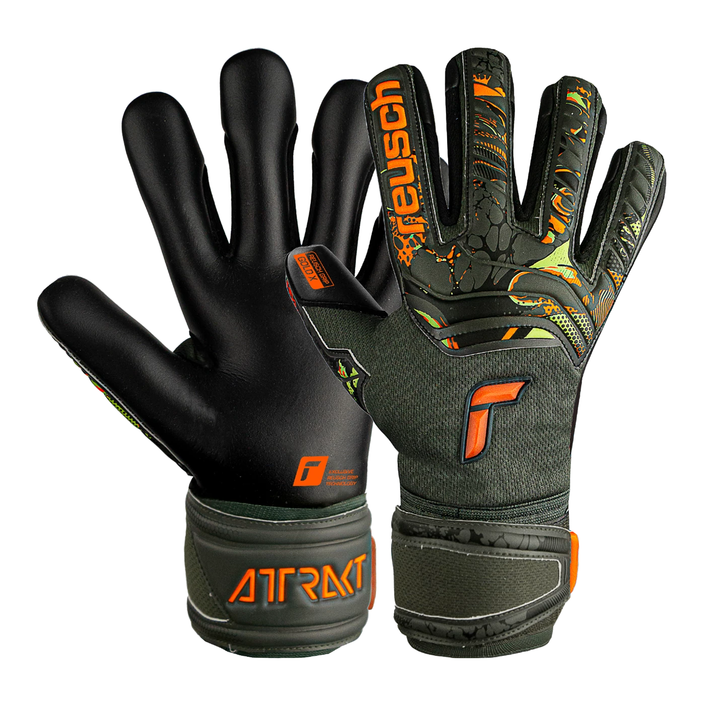 Reusch - JUNIOR Attrakt Gold X Green 3 Reusch - JUNIOR Attrakt Gold X Green