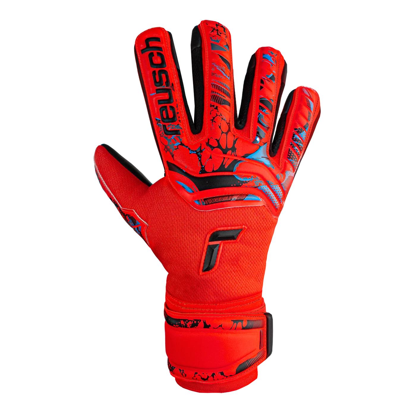 Reusch - JUNIOR Attrakt Grip Evolution Finger Support Red 4 Reusch - JUNIOR Attrakt Grip Evolution Finger Support Red - Image 2