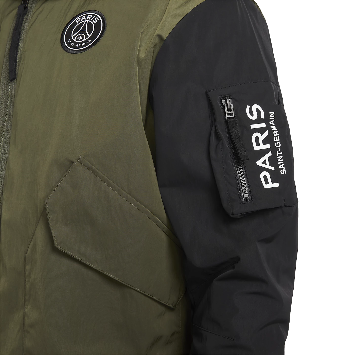 Nike - PSG Green Bomber Jacket Official 2022 / 23 6 Nike - PSG Green Bomber Jacket Official 2022 / 23 - Image 4